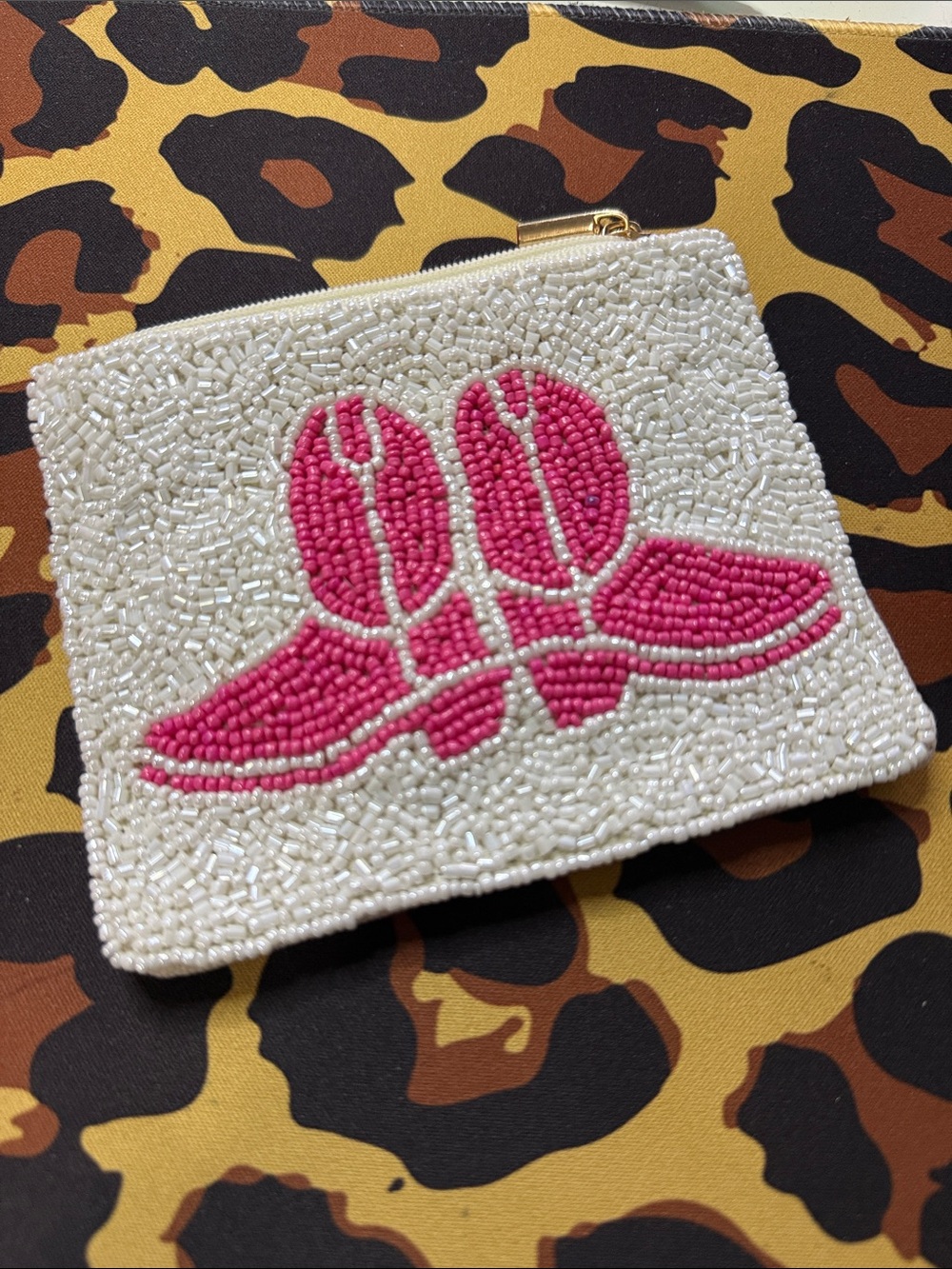 Beaded Boots Coin Pouch